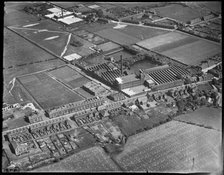 Moorside Road and the Moorside Cotton Mill, Swinton, Greater Manchester, c1930s. Creator: Arthur William Hobart.