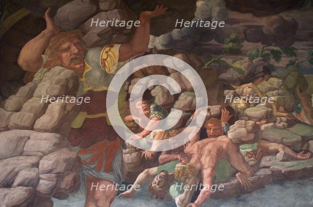 The Fall of the Giants (Sala dei Giganti). Artist: Romano, Giulio (1499-1546)