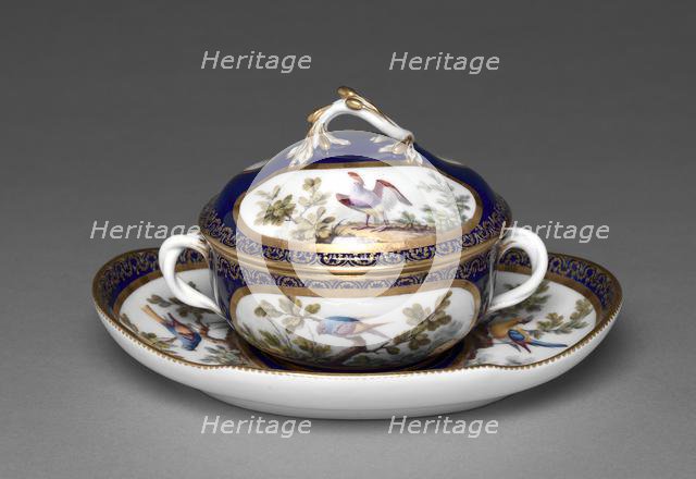 Broth Basin with Cover and Stand, 1772. Creator: Sèvres Porcelain Manufactory (French, est. 1740); François-Joseph Aloncle (French).