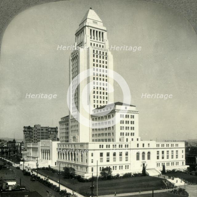 'One of the Finest Municipal Bildings in the World - City Hall, Los Angeles, Calif.', c1930s. Creator: Unknown.