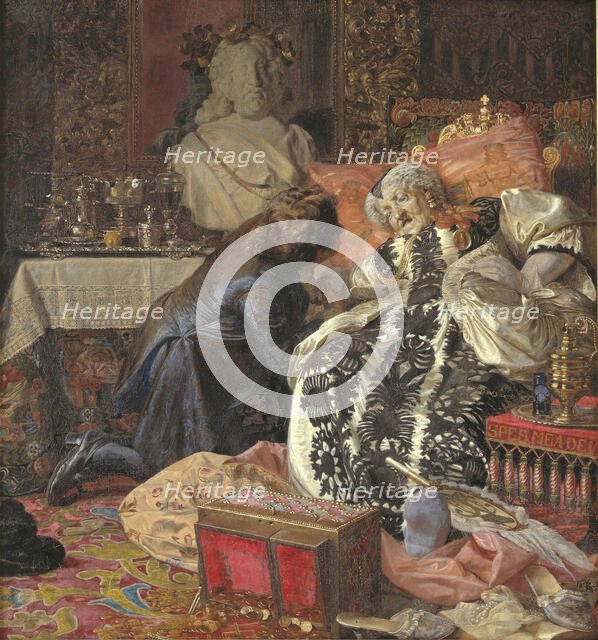 The Death of Queen Sophie Amalie, 1882. Creator: Kristian Zahrtmann.