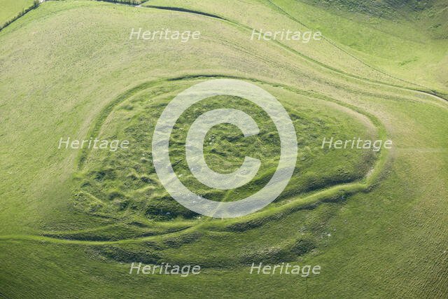 Rybury Camp, causewayed enclosure, hillfort and post-medieval chalk pits, Wiltshire, 2015. Creator: Historic England.