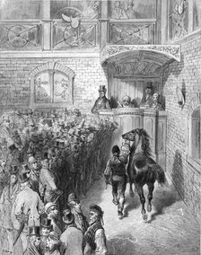 'A Sale at Tattersall's', 1872.  Creator: Gustave Doré.