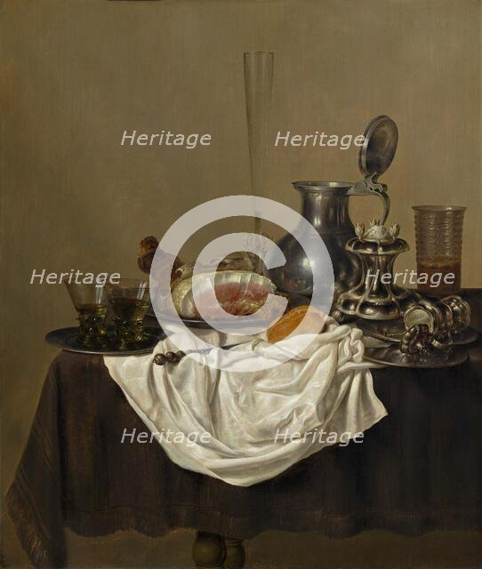 Still Life with Ham, 1650. Creator: Gerrit Willemsz. Heda.