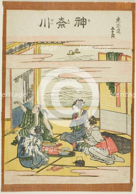 Kanagawa, from the series "Fifty-three Stations of the Tokaido (Tokaido gojusan..., Japan, c.1806. Creator: Hokusai.