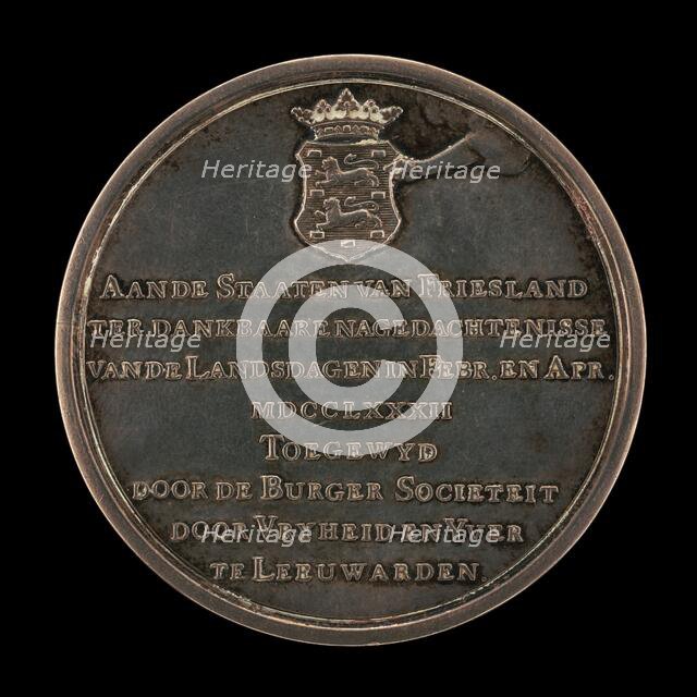 Inscription [reverse], 1782. Creator: B.C.V. Calker.