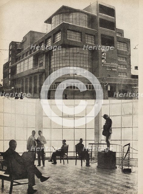 The Zuyev Workers' Club in Moscow. Illustration from USSR Builds Socialism, 1933. Creator: Lissitzky, El (1890-1941).