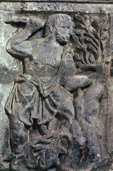 Relief of the Celtic god Esus, 1st century. Artist: Unknown