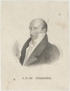 Portrait of Pierre-Jean de Béranger (1780-1857). Creator: Brandt, Cäcilie (active 1820-1840s).
