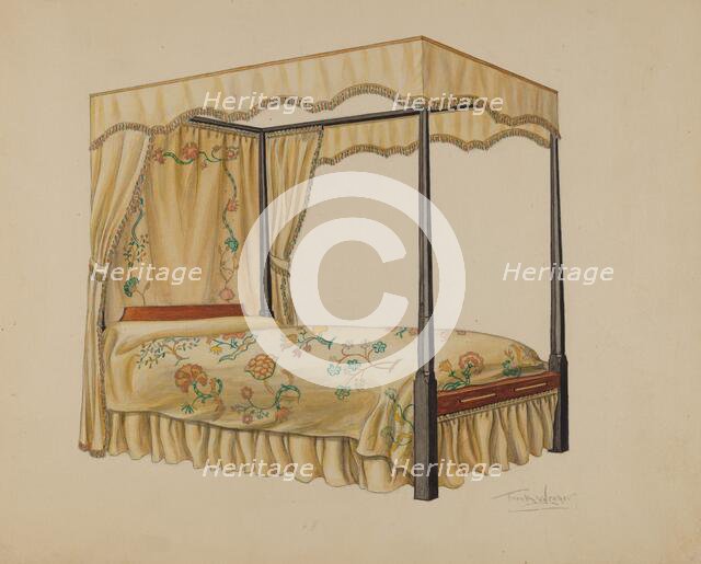 Bedstead, c. 1936. Creator: Frank Wenger.