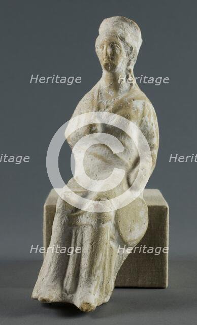 Statuette of a Seated Woman, 400-350 BCE. Creator: Unknown.