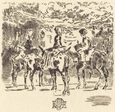 Les Petits Anes de Luchon, 1873. Creator: Felix Hilaire Buhot.