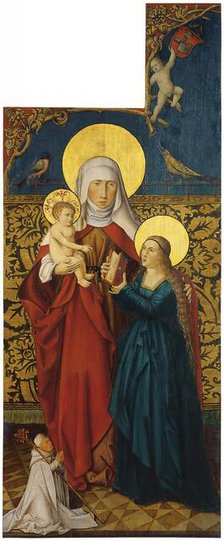 Saint Anne with Virgin and Child and a Donor (Exterior left wing), 1515. Creator: Anon.