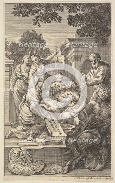 Allegorical composition celebrating the Humanities, 1695. Creator: Nicolas Dorigny.