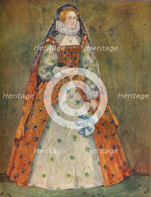 'A Woman of the Time of Elizabeth', 1907. Artist: Dion Clayton Calthrop.