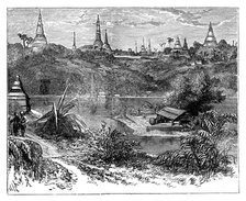 View near Rangoon, Burma, c1888. Artist: Unknown