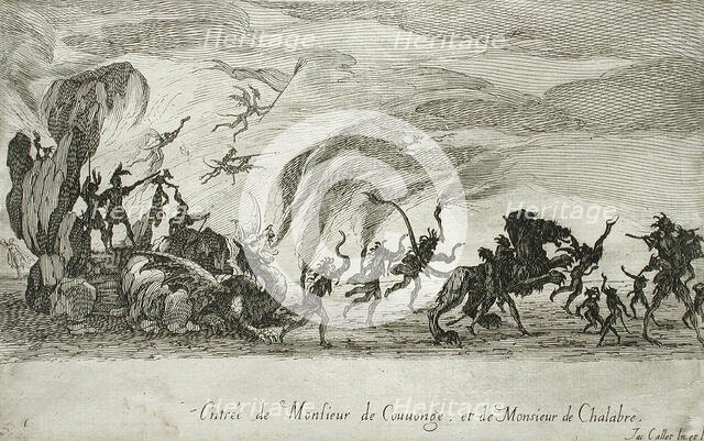 Entry of M. de Couvonge and M. de Chalabre, 1627. Creator: Jacques Callot.