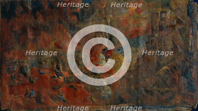 Battle Scene, 1912. Artist: Yakulov, Georgi Bogdanovich (1884-1928)