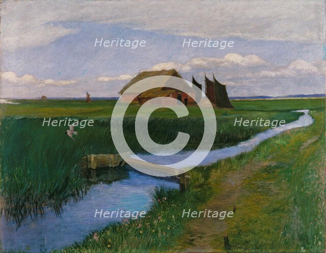 Hut at the Hamme river. Creator:  Mackensen, Fritz (1866-1953).