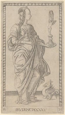 Prudencia (Prudence), c. 1465. Creator: Master of the E-Series Tarocchi.