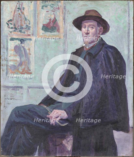Portrait of Félix Fénéon , 1901. Creator: Luce, Maximilien (1858-1941).