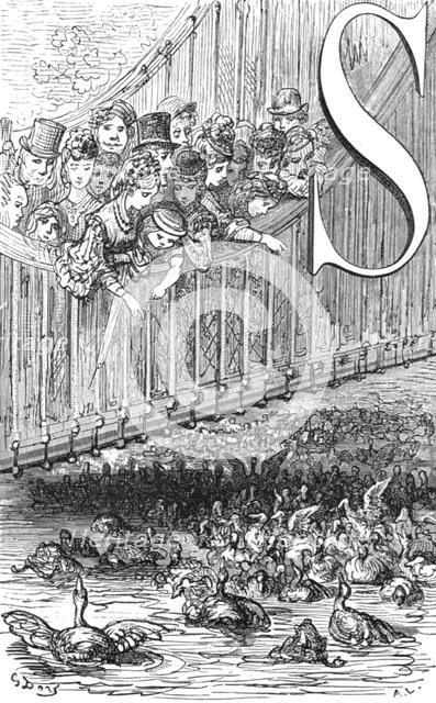 'St. James's Park - Feeding the Ducks', 1872.  Creator: Gustave Doré.