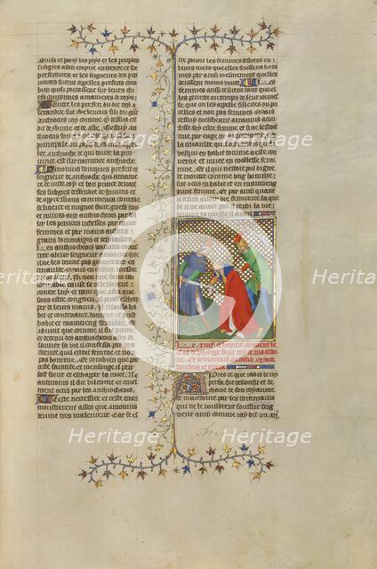 Philip, A False Claimant to the Throne of Macedonia, about 1413-1415. Creators: Boucicaut Master, Workshop of the Boucicaut Master.