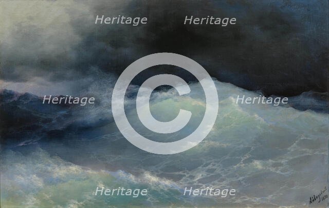 Waves on the high seas, 1898. Creator: Aivazovsky, Ivan Konstantinovich (1817-1900).