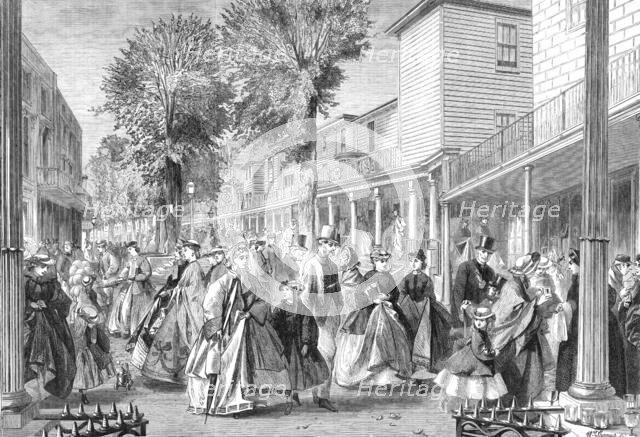 The promenade on the Pantiles, Tunbridge Wells, 1864. Creator: W Thomas.