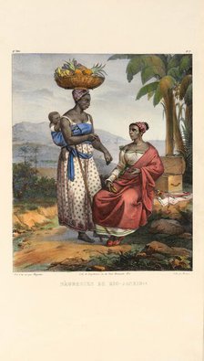 Nègresses de Rio-Janeiro. From "Voyage pittoresque dans le Brésil", 1835. Creator: Rugendas, Johann Moritz (1802-1858).