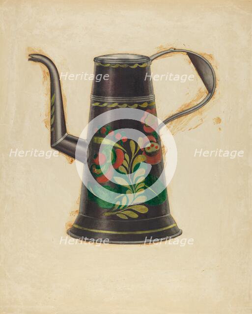 Toleware Teapot, c. 1936. Creator: Ernest Graham.