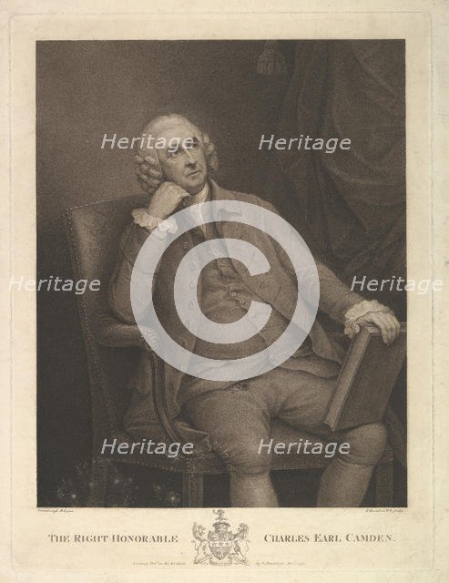 The Right Honorable Charles Pratt, 1st Earl Camden, Lord Chancellor, 1795. Creator: Francesco Bartolozzi.