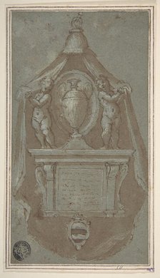 Design for a Wall Tomb, 1590-1610. Creator: Avanzino Nucci.