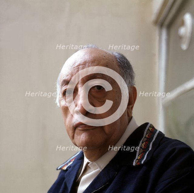 Miguel Angel Asturias, Guatemalan writer (1899-1974), photo 1974.