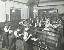 Technical instruction, Haselrigge Road School, Clapham, London, 1914. Artist: Unknown.