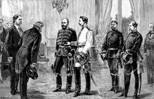 Members of the Labour Conference at Berlin presented to the Prince of Wales, 1890. Creator: R. Taylor.