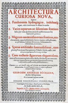 Title page of Architectura Curiosa Nova, 1664. Artist: Georg Andreas Bockler