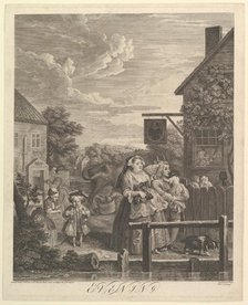 Evening (The Four Times of Day), March 25, 1738. Creator: William Hogarth.