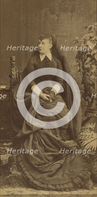 Portrait of Grand Duchess Alexandra Iosifovna of Saxe-Altenburg (1830-1911), 1881-1882.