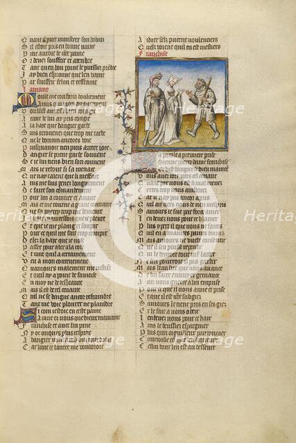 The Personification of Franchise Interceding with Resistance on the Lover's Behalf, about 1405. Creator: Unknown.