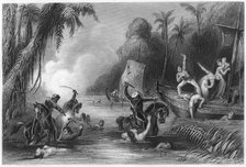 'Massacre in the boats off Cawnpore', 1857, (c1860). Artist: Unknown