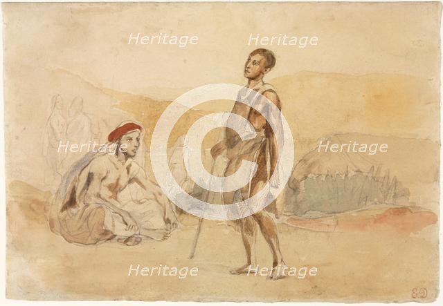 Moroccans in the Countryside, 1832. Creator: Eugène Delacroix (French, 1798-1863).