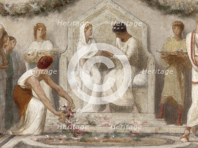 Esquisse pour la salle des mariages de la mairie du 13ème arrondissement : Vertus civiques., 1878. Creator: Gustave Boulanger.