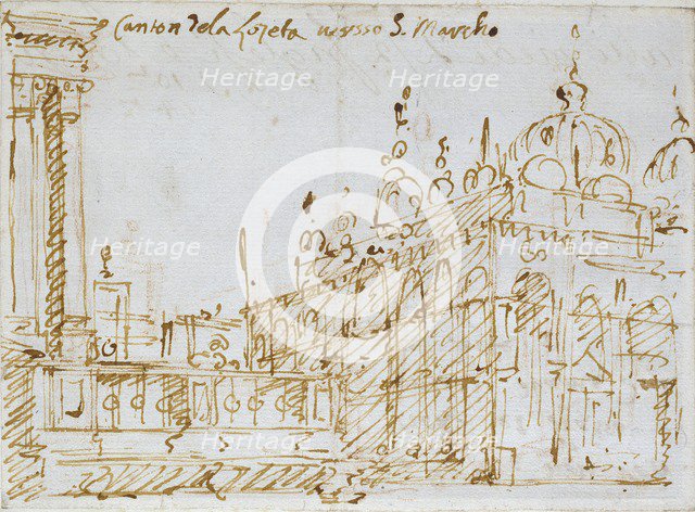 Venice: St Mark's and the Loggetta, mid 18th century. Artist: Canaletto.