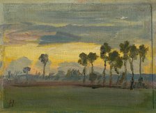 Sunset, around 1892. Creator: Jozef Hanula.