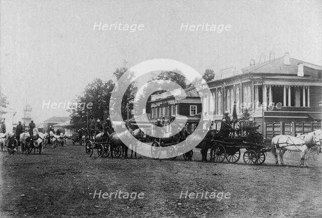 Irkutsk police fire brigade. Convoy of the second division, 1894. Creator: R Prorokov.