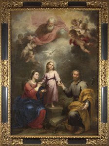 The Heavenly and Earthly Trinities (The Pedroso Murillo), c. 1680. Artist: Murillo, Bartolomé Estebàn (1617-1682)