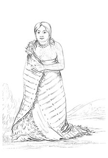 'The Pure Fountain', wife of the chief of the Ponca tribe, 1841.Artist: Myers and Co