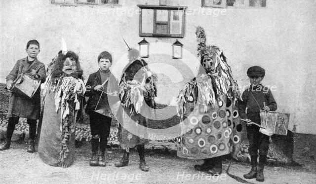 'Hobby-horse', May Day ceremonies, Somerset, c1922. Artist: Unknown