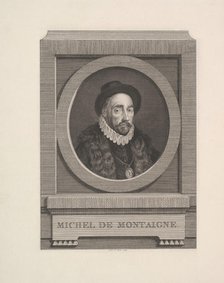 Portrait of Michel de Montaigne, 1774. Creator: Augustin de Saint-Aubin.